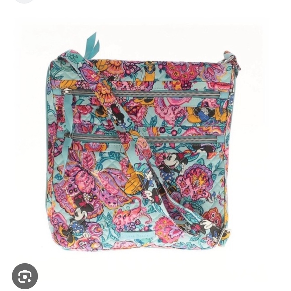 NWT Mickey Minnie Pluto Vera Bradley pink and turquoise  Crossbody Bag
